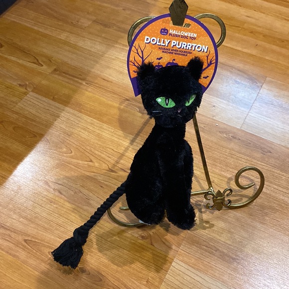 Fuzzyard  Plush  Black Cat Dog Toy With Squeaker. - Picture 4 of 5